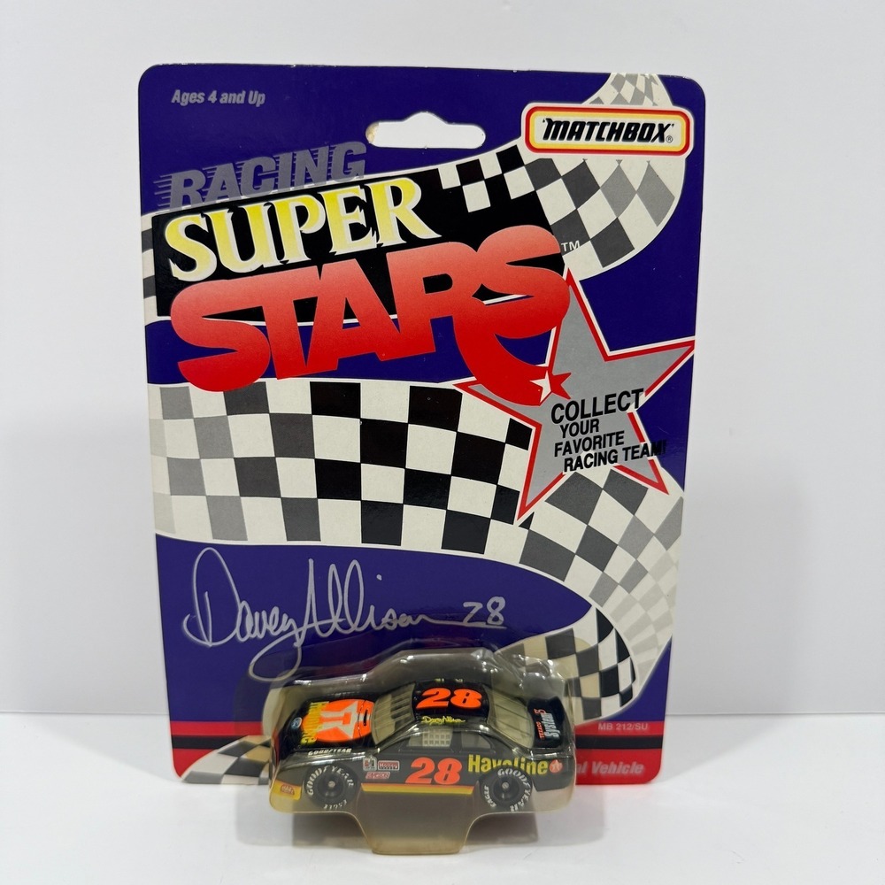 Matchbox Ford Thunderbird Unisex OS Black New Davey Allison #28 Texaco NASCAR
